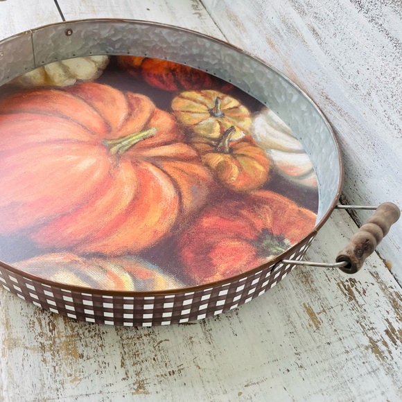 *Pumpkins Galvanized Metal Fall Tray - Picture 5 of 10